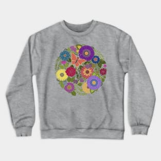 Pretty Floral Design Crewneck Sweatshirt